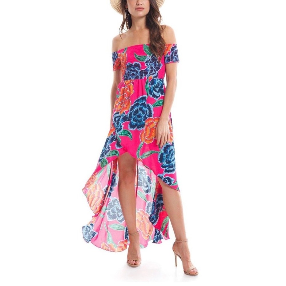 Show Me Your Mumu Pink Floratopia Willa Maxi Dress‎ Size Small